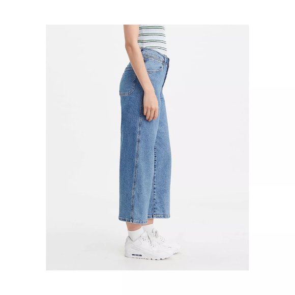 Levi's Women's High Rise Wide Leg Cropped Jeans - Picture 6 of 8